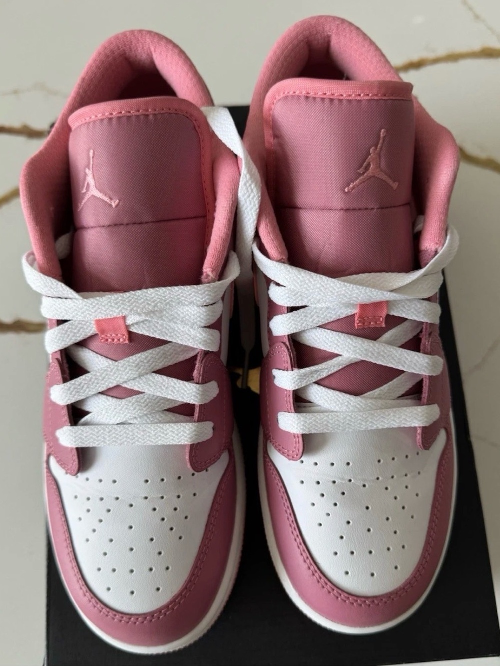 Nike Jordan 1’s Low - Dusty Rose Pink/White, Size 6Y